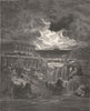MILTON PARADISE LOST. All houses else Flood overwhelmed them, pomp c1886 print