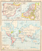 IBERIA. Empire de Philippe II; Péninsule Espagnole 16C; Pays- Bas 1900 old map