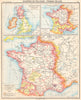 FRANCE. Guerres de religion- en 1589; Angleterre Ecosse; Religieuse 1900 map