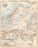 MERS EUROPE.Courants;Côtes; Atlantique Caspienne Caspian Méditerranée 1900 map