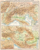 EUROPE. Hydrographie. Pô- Alpes- Danube; Mont Blanc; Bassin 1900 old map
