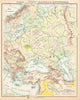 EUROPE. Orientale Septentrionale; Orographie- Hydrographie 1900 old map