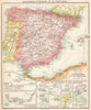 ESPAGNE PORTUGAL. Madère; Açores canaries Cuba Porto-Rico baie Biafra 1900 map