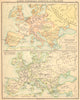 EUROPE. Europe Économique- Densité de la population 1900 old antique map chart