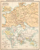 EUROPE.Force Militaires;Lignes défense;Colonies Européen;line defence 1900 map