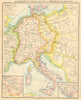 ALLEMAGNE. & Italie 843- 1270 L'Empire Papaute; maps Lombardie; de Rome 1900