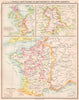 FRANCE.Capètienne-Plantagenet-Philippe-Auguste;1223;Poss. Anglais 1900 old map