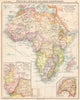 AFRICA.Afrique Colonies;Politique races Indigénes;Congo;Transvaal 1900 old map