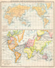 WORLD.Religion;lignes Navigation;télégraphie;Telegraph;shipping route 1900 map