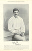 Tom Richardson. Fast swing bowler. 2,192 wickets. Surrey cricketer 1895 print