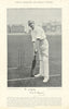 Richard Palairet. Batsman. Surrey Secretary. Somerset cricketer 1895 old print