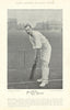 Gerald John Villiers Weigall. Defensive batsman. Kent cricketer 1895 old print