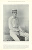 Cyril Pelham Foley. Opening batsman. Middlesex cricketer 1895 old print