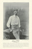 Louis Hall. Batsman. Yorkshire cricketer 1895 old antique print picture
