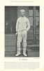 Norman Frank Druce. Batsman. Cambridge cricketer 1895 old antique print