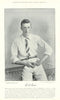 William Walter Lowe. Right-arm fast bowler. Cambridge cricketer 1895 old print