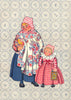 NETHERLANDS. A Hindeloopen Nurse with her Charges 1932 old vintage print