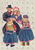 NETHERLANDS. Marken. Dress of men and Children 1932 old vintage print picture