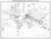 WORLD. International Radio Telephone service 1938 old vintage map plan chart