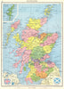 SCOTLAND. Showing counties. 1938 old vintage map plan chart