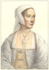 Marie Anne Bourlier by Bartolozzi after Hans Holbein. Henry VIII's court 1884