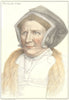Margaret, Lady Butts by Bartolozzi after Hans Holbein. Henry VIII's court 1884