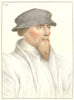 Sir John Gage by Bartolozzi after Hans Holbein. Henry VIII's court 1884 print