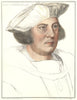 Sir Henry Guildford by Bartolozzi/Holbein. Henry VIII's court 1884 old print