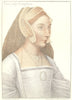 Mary, The Lady Henegham by Bartolozzi after Holbein. Henry VIII's court 1884
