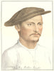 Sir Philip Hoby (Hobby/Hobbye) by Bartolozzi/Holbein. Henry VIII's court 1884