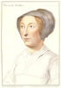 Lady Elizabeth Russell née Cooke/Hoby. Bartolozzi/Holbein. Henry VIII court 1884