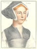 Jane Shirley, The Lady Lister by Bartolozzi / Holbein. Henry VIII's court 1884