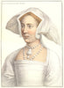 The Lady (later Queen) Mary by Bartolozzi after Holbein. Henry VIII's court 1884