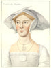 Lady Jane Meutys. Joan Ashley. Bartolozzi/Holbein. Henry VIII's court 1884
