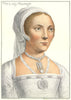 Mary Brandon, Baroness Monteagle by Bartolozzi/Holbein. Henry VIII's court 1884