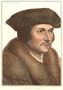 Sir Thomas More, Lord Chancellor by Bartolozzi/Holbein. Henry VIII's court 1884