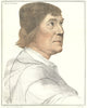 John Poyntz by Bartolozzi after Holbein. Henry VIII's court 1884 old print