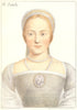 Joan Souch (Zouch) by Bartolozzi after Hans Holbein. Henry VIII's court 1884