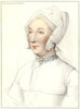 Catherine Willoughby Duchess of Suffolk Bartolozzi/Holbein Henry VIII court 1884