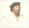 Thomas, 2nd Baron Vaux of Harrowden. Bartolozzi/Holbein. Henry VIII's court 1884