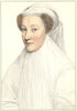 Mary Queen of Scots. Francis II's widow. Bartolozzi/Holbein 1884 old print