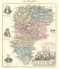 AISNE. Aisne département.  Laon vignette. Vuillemin 1903 old antique map chart