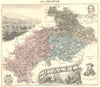 HAUTES-ALPES. Hautes-Alpes département.  Gap vignette. Vuillemin 1903 old map