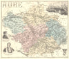 AUBE. Aube département.  Troyes vignette. Vuillemin 1903 old antique map chart