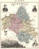 AVEYRON. Aveyron département.  Rodez vignette. Vuillemin 1903 old antique map