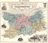 CALVADOS. Calvados département.  Caen vignette. Vuillemin 1903 old antique map