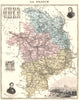 CHER. Cher département.  Bourges vignette. Vuillemin 1903 old antique map