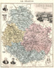 CÔTE-D'OR. Côte-D'or département.  Dijon vignette. Vuillemin 1903 old map