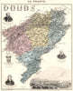 DOUBS. Doubs département.  Besançon vignette. Vuillemin 1903 old antique map