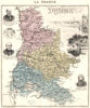 DRÔME. Drôme département.  Valence vignette. Vuillemin 1903 old antique map